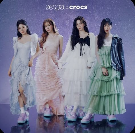 Crocs Outfit, Promotional Image, Platform Clogs, Black Mamba, Artist Style, Kpop Outfits, Look At You, Kpop Girl Groups, South Korean Girls