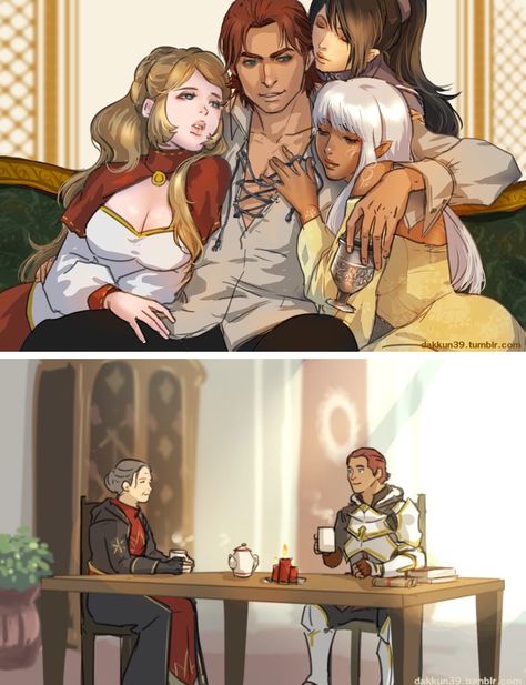 Sebastian Vael before joining the chantry and after Sebastian Vael Fanart, Sebastian Dragon Age, Dragon Age 2 Sebastian, Dragon Age Sebastian, Small Craft Table, Sebastian Vael, Diy Craft Table, Dragon Age Comics, Dragon Z