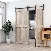 Diy Cupboard, Barn Door Pantry, Barn Door Closet, Bifold Barn Doors, Shelf Baskets Storage, Door Opening, Sliding Barn Door Hardware, Door Kits, Sliding Door Hardware