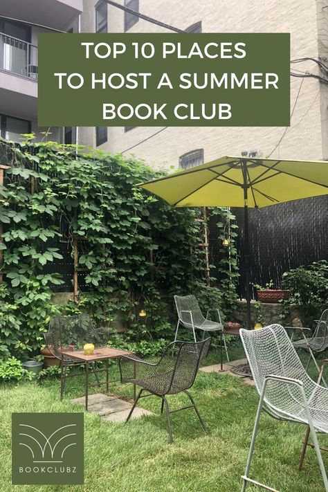 Not sure where to host your next book club meeting? Find inspiration in our list of the top places to have book club in the summer, shared by Bookclubz staff during our travels! Summer Book Club, Book Club Meeting, Summer Book, Outdoor Shelters, Meeting Place, Us Travel, Book Club Books, Book Club, Book Worth Reading