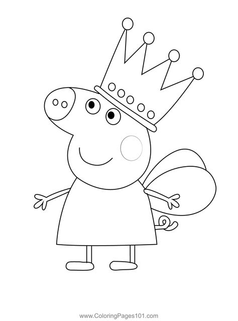 Peppa Pig Dress Up Coloring Page Peppa Pig Outline, Up Coloring Pages, Pig Outline, Peppa Pig Drawing, Pig Printable, Peppa Pig Christmas, Peppa Pig Dress, Character Outline, Peppa Pig Coloring Pages