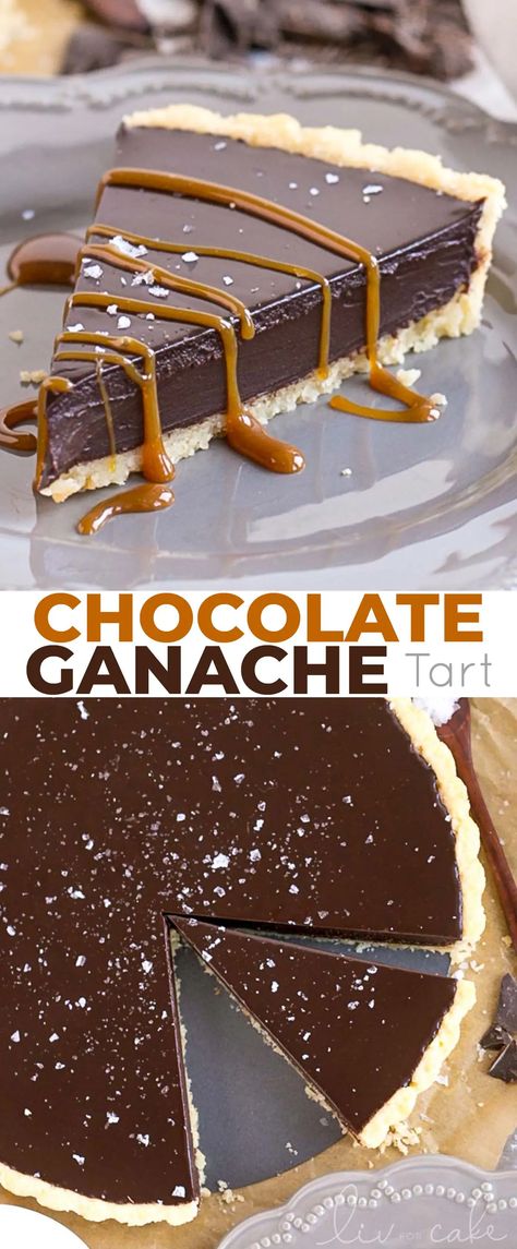 Dark Chocolate Tart Recipe, Ganache Tart Recipe, Dark Chocolate Ganache Tart, Flourless Chocolate Tart, Ganache Pie Recipe, Dark Chocolate Pumpkin Tart, Chocolate Torte With Ganache, Dark Chocolate Desserts Easy, Chocolate Tart Filling Recipes