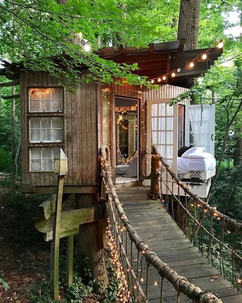 Treehouse Airbnb, Tree House Designs, Couples Retreats, Luxury Cabin, Cabin In The Woods, Green Wedding Shoes, Rustic Elegance, Green Wedding, In The Woods