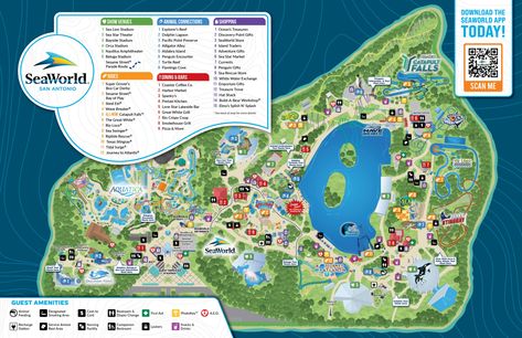 SeaWorld San Antonio Map - SeaWorld Park Maps | SeaWorld San Antonio Sea World, Seaworld San Antonio, Theme Park Map, Sea Lion, Sea World, Hidden Gem, Theme Park, San Antonio, Road Trip