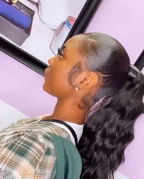 Thriving Hair Official shared a video on Instagram: “Sleek ponytail hair😍❤️Tag your Friends who would love this 💓 DM IF YOU NEED ponytail hair link .…” • See 4,597 photos and videos on their profile. Body Wave Ponytail, Wave Ponytail, Full Lace Wig Human Hair, High Ponytail Hairstyles, Weave Ponytail Hairstyles, Sleek Ponytail Hairstyles, Brazilian Hair Wigs, Black Ponytail Hairstyles, Hd Lace Frontal