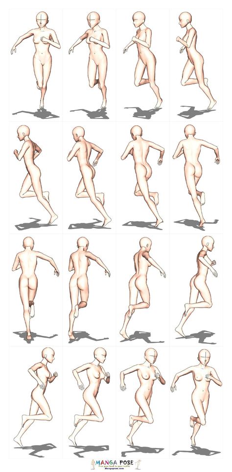 Running Pose, Running Art, Manga Poses, Human Figure Drawing, Body Pose Drawing, Animation Reference, Human Poses, Figure Drawing Reference, Body Poses