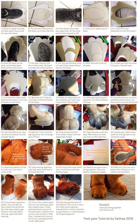 Paw Tutorial, Foxy Costume, Fursuit Making, Fursuit Paws, Fursuit Tutorial, Fur Suits, Wolf Costume, Eddsworld Tord, Paw Pattern