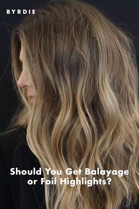 Highlights After Balayage, Balayage Or Highlights, Level 6 Hair With Balayage, Balayage With Depth, Highlights Or Balayage, Full Balayage Blonde On Brown Hair, Difference Between Balayage And Foils, Biology Hair Balayage, Partial Highlights Vs Balayage