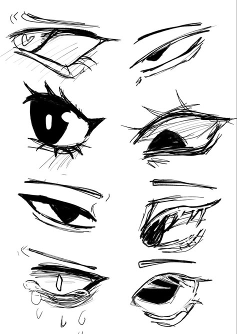 How To Draw Scary Eyes, Glaring Eyes Drawing Reference, Rage Eyes Drawing, Men’s Eyes Drawing, Staring Eyes Drawing, Eye Bags Reference, Obsessed Eyes Drawing, Alt Oc Drawings, How To Draw Eye Bags