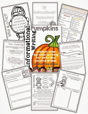 $7.50 Pumpkin Themed Informational Writing for First and Second Graders - Clever Classroom Pumpkin Unit, Writing Mini Lessons, October Ideas, Fall Classroom, Pumpkin Activities, Fall Lessons, Clever Classroom, Writing School, Writing Groups