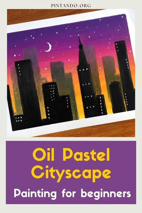 Discover the Magic of Oil Pastel Cityscape Painting for Beginners! Dive into the vibrant world of cityscape art with this step-by-step tutorial by She'z ART. Learn how to use oil pastels to create stunning cityscapes, mastering techniques like perspective, layering, and vibrant color blending. Unleash your creativity and embark on a colorful journey to craft your own cityscape masterpiece. Perfect for beginners and art enthusiasts alike! Pastel Cityscape, Oil Pastel Paintings, Painting For Beginners, Cityscape Art, Bold Color Palette, Painted Boards, Cityscape Painting, Oil Pastels, Step Drawing