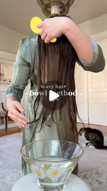 Sophie Marie on Instagram: "a few tips to help you with the bowl method ✨  I’ve been posting some upright routine videos lately, but did you know those take me just as long as the bowl method?!  I know the bowl method seems so complicated, but it really is such an easy way to style your hair and get FANTASTIC results 🫶✨  If you’ve been on the fence about trying it, maybe give it a go this week!! You might just be surprised ✨  I used my favorite affordable products from @notyourmothers for this video: - Curl Talk Curl Cream - Curl Talk Hard Hold Gel - Curl Talk Mousse  🫶✨  #wavyhair #wavyhairroutine #bowlmethod #2ahair #2bhair #wavyhairtips" Curly Hair Routine Bowl Method, Bowl Curly Hair Method, Bowl Hair Method, Curly Bowl Method, Getting Curls To Hold, Curl Bowl Method, Bowl Curl Method, How To Curl Really Long Hair, Wavy Hair Bowl Method