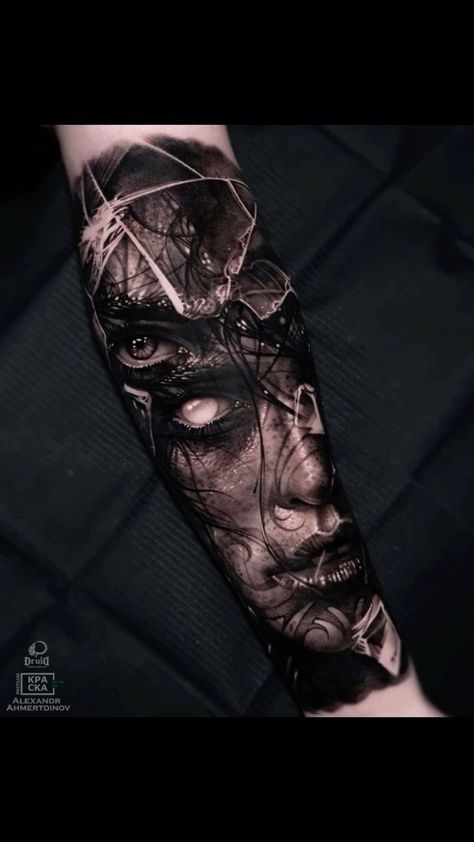 Inside Tattoo, Gotik Tattoo, Leg Sleeve Tattoos, Pokemon Tattoos, Pokemon World, Leg Tattoo Ideas, Evil Skull Tattoo, Evil Tattoo, Black Tattoo Cover Up