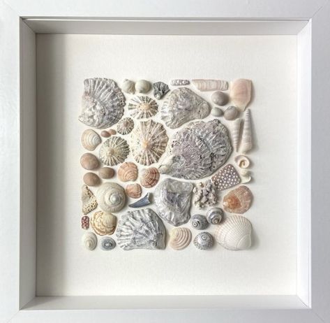 Seashell Wall Decor, Seashell Art Diy, Sea Shells Diy, Deco Marine, Beach Glass Crafts, Art Coquillage, Seashell Projects, Seashell Wall Art, Shells Diy