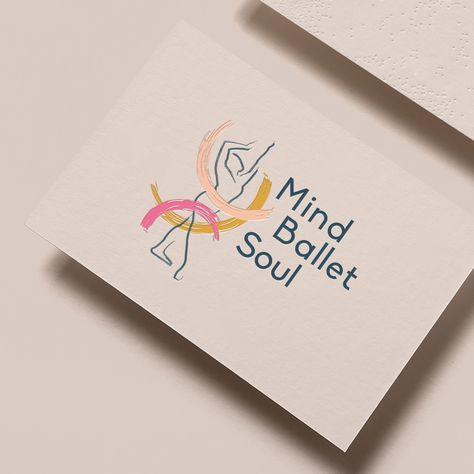 Business card branding Mind Ballet Soul, keeping people dancing virtually through the lockdown. Dance School Logo, Dance Studio Branding, Ballet Logo, Dance Logo, Co Branding, Ballet Studio, Skincare Branding, Ballet School, People Dancing