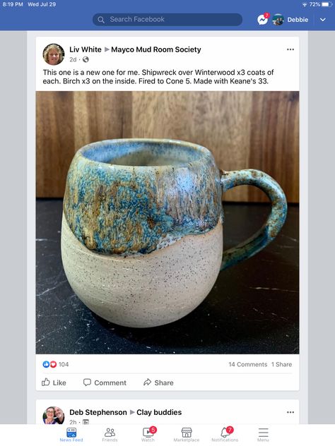 Mayco Glaze Shipwreck, Mayco Crystal Glaze, Shipwreck Glaze, Shipwreck Glaze Combinations, Mayco Glaze Combinations, Mayco Glaze Combinations Cone 6, Pottery Kiln, Amaco Glazes, Kids Pottery