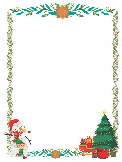 Printable Christmas Tree Border Christmas Background Template, Holiday Images Christmas, Printable Christmas Templates, Christmas Printable Templates, Free Christmas Borders, Christmas Theme Background, Christmas Cafe, Tree Border, Christmas Letter Template