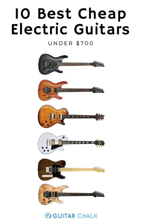 10 best cheap electric guitars under $700. https://www.guitarchalk.com/cheap-electric-guitars/ #guitars #electricguitars Cheap Electric Guitars, Guitar Fretboard, Cheap Guitars, Custom Electric Guitars, Guitar Kits, Cool Electric Guitars, Guitars Electric, Guitar Tips, Beautiful Guitars