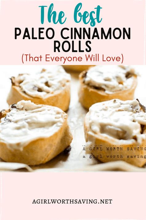 Aip Paleo Breakfast, Paleo Cinnamon Rolls, Grain Free Breakfast, Grain Free Desserts, White Frosting, Paleo Sweets, Paleo Treats, Cinnamon Rolls Recipe, Paleo Breakfast