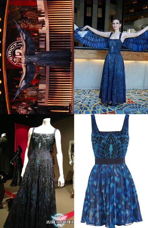 Replica Katniss Second Interview and Mockingjay Dress Katniss Mockingjay Outfit, Katniss Everdeen Mockingjay Dress, Mockingjay Dress, Katniss Mockingjay, Fire Cosplay, Milo And Kida, Hunger Games Costume, Second Interview, Capitol Couture