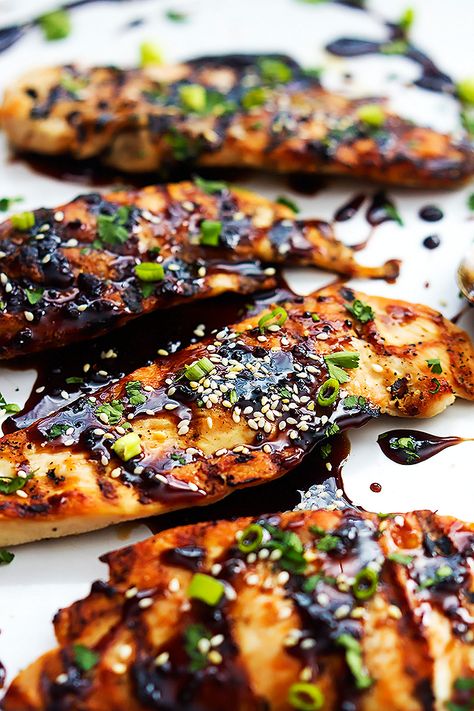 Asian Grilled Chicken, Chicken Balsamic, Asian Grill, Asian Bbq, Asian Chicken Recipes, Bbq Pork Ribs, Pork Rib Recipes, Grilled Dinner, Asian Chicken