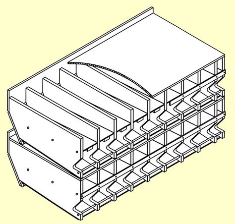 Stacking Horizontal Can Rack plan frm CanRacks.com Fifo Can Storage Diy, Canned Good Storage, Pantry Organization Labels, Food Storage Shelves, Can Rack, Food Rack, Rent To Own Homes, Canned Food Storage, Modular Unit