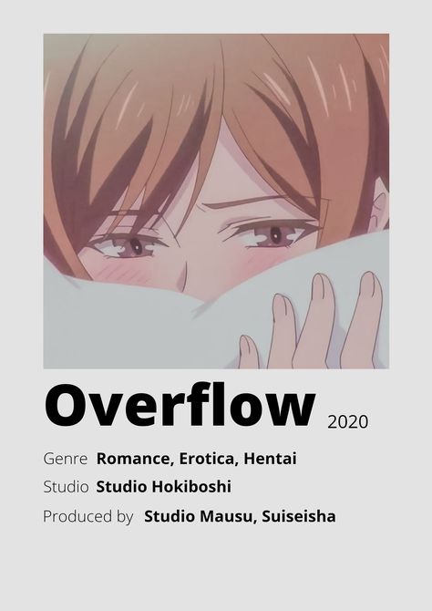 Overflow Anime Wallpaper, H Anime Name, Anime Names List, Overflow Anime, Romance Anime List, Poster Information, Anime Minimalist Poster, Anime Kingdom, Best Romance Anime