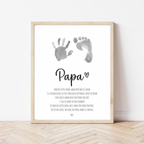 Papa Handprint Poem, Father's Day Handprint Art, Valentines Handprint Craft, Gift for Dad From Baby Toddler Kids, Footprint Craft, Keepsake - Etsy Papa Birthday Crafts From Grandkids, Handprint Art For Grandpa, Fathers Day Crafts For Grandpa, Siblings Photoshoot, Handprint Poem, Footprint Craft, Art Valentines, Handprint Craft, Footprint Art