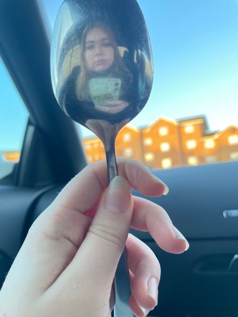 its me on a spoon that i used for an art reference #artreference #distortion #warped #art #reference #perspective Spoon Reflection, Warped Art, Reference Perspective, Reflection Photos, Its Me, Holiday Painting, Drawing Inspo, Art Drawing, Wine Glass