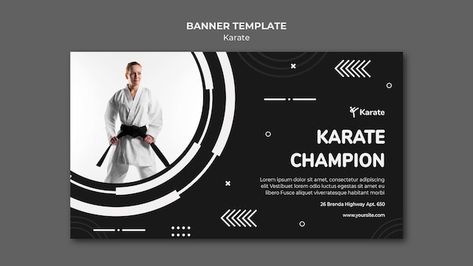 Free PSD banner karate class ad template | Free Psd #Freepik #freepsd #kung-fu #martial #karate #martial-arts Karate Banner, Karate Classes, Sport Banner, Ad Template, Banner Template, Taekwondo, Daily Workout, Free Psd, Kung Fu