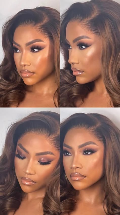 🇳🇬🇳🇬🇳🇬 Makeup Light Skin Black Women, Asoebi Makeup Looks, Md Makeup Looks, Nigerian Makeup Looks, Nigerian Bride Makeup, Nude Makeup Looks Black Women, Nigerian Bridal Makeup, Black Bride Makeup, Nigerian Wedding Makeup