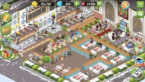 Mycafe Game Design, My Cafe Game Design Ideas, My Cafe Game Design, My Cafe Game, Cafe Game Design, Cafe Themes, Cafe Design Ideas, Hayday Farm Design, Game Design Ideas