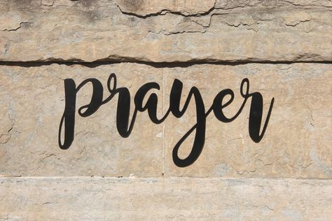 Prayer Metal Home Decor, Word Wall Art, Church Decor Personal Thoughts, Prayer Signs, Prayer Garden, Christian Fall, Chic Tattoo, Metal Home Decor, Christian Crafts, Metal Signs Decor, Christian Education