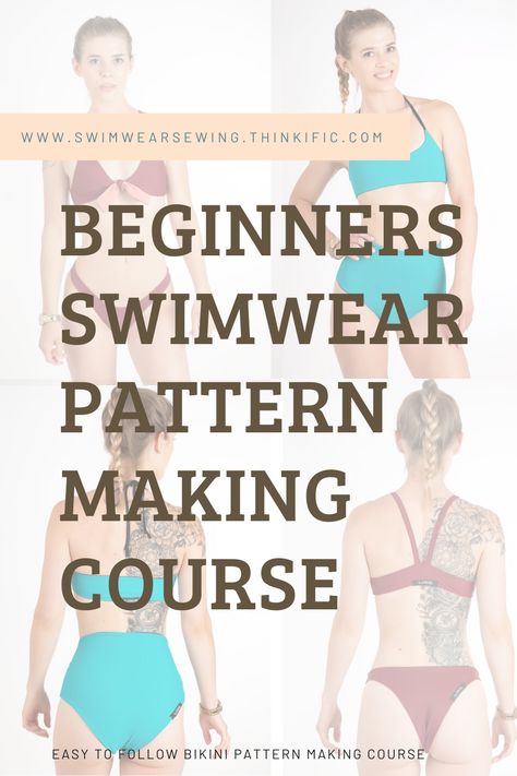 Beginner pattern projects to learn and make swimwear pattern at home. This course is online based & learn at your own pace. One Swimsuit pattern INCLUDED #sewinghacks #sewingpatternsfree #patterndesign #swimwearpatternmaking www.swimwearsewing.thinkific.com Swimwear Pattern, Swimsuit Pattern, At Your Own Pace, Your Own Pace, Online Pattern, Sewing Patterns Free, Work Fashion, Sewing Hacks, Pattern Making