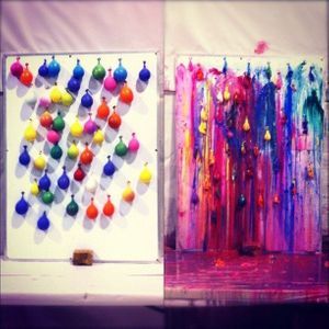 Balloon Painting, Weekend Crafts, Canvas Projects, Balloon Diy, Balloon Art, Crafts For Girls, Art Party, Canvas Crafts, Cool Paintings