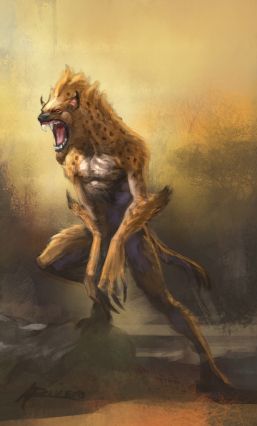 Were-hyenas are a type of therianthrope, which is an incredibly nerdy way of saying someone who can shapeshift into an animal or human-animal hybrid. Unsurprisingly the animal of choice in this ins… Arabian Mythology, Hyena Oc, Myth Creatures, Fantasy Pets, Ars Magica, Anthro Animals, Anita Blake, African Mythology, The Creeper