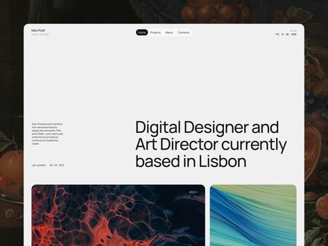 Max Pratt — Portfolio Webflow Template - Awwwards Market Data Science Portfolio, Pdf Portfolio Design, Graphic Design Portfolio Website, Wix Portfolio, Product Design Portfolio, Marketing Portfolio, Webflow Templates, Modern Portfolio, Css Grid