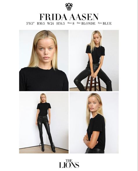 Casting Outfit Model, Model Casting Outfit, Model Portfolio Examples, Editorial Modeling, Model Comp Card, Model Polaroids, Frida Aasen, Model Headshots, Modeling Portfolio