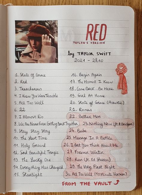 Red Notebook Aesthetic, Drawing Lyrics, Taylor Swift Notebook, Red Notebook, Red Taylor Swift, Red Journal, Taylor Swift Book, Notebook Aesthetic, Red Tv