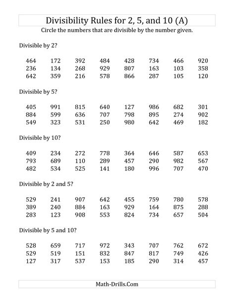 Divisibility Rules Activities, Divisibility Rules Worksheet, Prime Factorization Worksheet, Divisibility Rules, 6th Grade Worksheets, Line Math, Division Word Problems, Math Drills, Division Worksheets