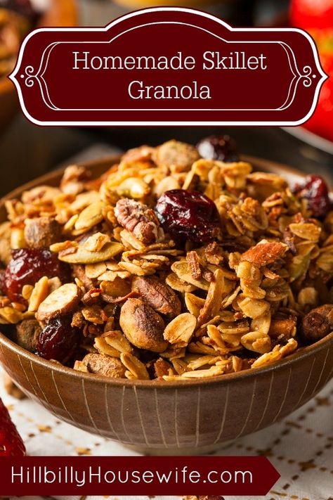 Skillet Granola Recipe, Skillet Granola, Healthy Steak Dinner, Homemade Granola Clusters, Granola Clusters Recipe, Oven Steak Recipes, Mountain Recipes, Steak Recipes Pan Seared, Easy Steak Dinner