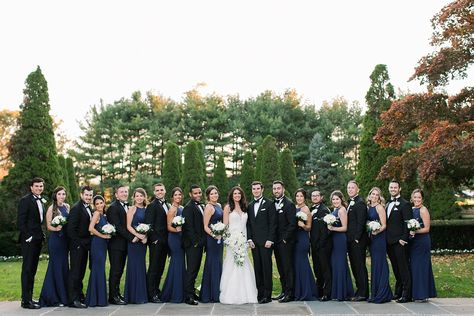 Navy Bridesmaids Dresses And Groomsmen, Navy Bridesmaid Dress And Black Groomsmen, Navy Blue Wedding Bridal Party, Navy Bridesmaid Black Groomsmen, Black And Navy Bridal Party, Dark Navy And Black Wedding, Mixed Navy Blue Bridesmaid Dresses, Black Bridesmaid Dresses Navy Groomsmen, Navy Blue And Black Groomsmen Suits