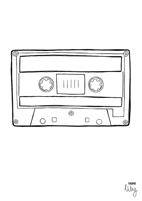 A4 retro cassette tape print.  Personalise with a special song such as your wedding first dance, memorable moment etc. along with adding the date and event or location. Thirteen Reasons Why Book, Cassette Tape Art, Cassette Audio, Retro Cassette, Wedding First Dance, Tape Art, Easy Doodles Drawings, Abstract Line Art, Cassette Tape