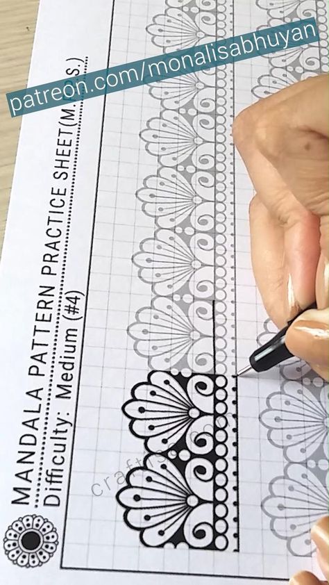 Get Mandala Practice Sheets on Patreon (link in bio) in 2022 | Mandala design art, Mandala design, Mandala art Art Mandala Design, Mandala Practice, Simple Mandala Design, Pencil Drawings For Beginners, Mandala Doodle, Mandala Art Therapy, Beautiful Mandala, Design Mandala, Geometric Pattern Art