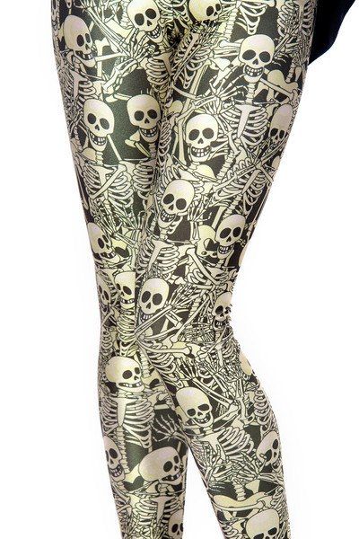 Skeletons Skulls And Bones, Funny Bones, Skull Clothing, Black Milk Clothing, Estilo Chic, Black Milk, Goth Fashion, Bones Funny, Tight Leggings