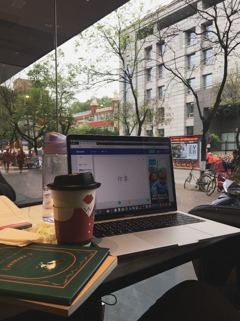 Coffee shop, Paris Baguette in China Paris School, Studying Coffee Shop, Studying In Paris, China Study, Aesthetic Cafe Study, Study In Paris, Study At Coffee Shop Aesthetic, Studying At A Cafe Aesthetic, Aesthetic Cafe Studying