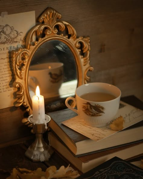 Ipad Aesthetics, English Aesthetic, Antique Gold Mirror, Aesthetic Writing, Dark Vibes, Candle Tattoo, Candles Dark, Light Academia Aesthetic, Wine Candles