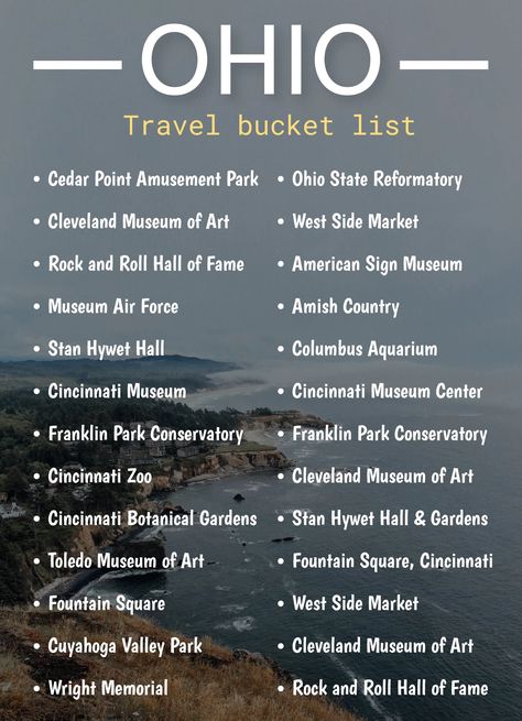 Ohio Travel Bucket List Free Google Docs Template - gdoc.io Montana Bucket List, Ohio Bucket List, Google Docs Templates, Bucket List Template, Family Experiences, Cedar Point Amusement Park, Middle America, Usa Bucket List, Ohio Travel