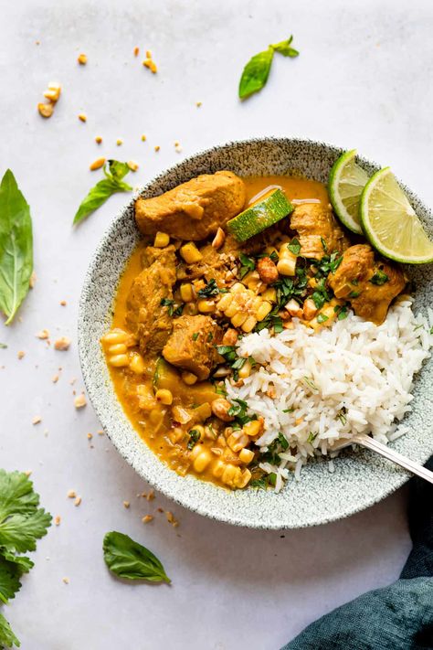 Pork With Peanut Sauce, Thai Pork Tenderloin Recipes, Curry Pork Tenderloin, Indian Pork, Pork Filet, Peanut Curry, Pork Curry, Aldi Recipes, Coconut Curry Sauce