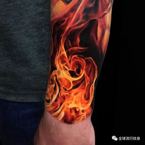 Fire Background Tattoo, Realism Fire Tattoo, Flame Tattoo Realistic, Fire Tattoo Designs Men, Black And Grey Fire Tattoo, Watercolor Fire Tattoo, Fire Tattoo Men, Flames Tattoo Sleeve, Fire Tattoo Realistic